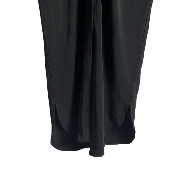 MM LaFleur Black Long Sleeve Collared Button Front Shirt Midi Dress Size 4 - Picture 4 of 10